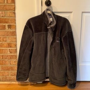 Patagonia R2 Tech men’s gray fleece jacket, large